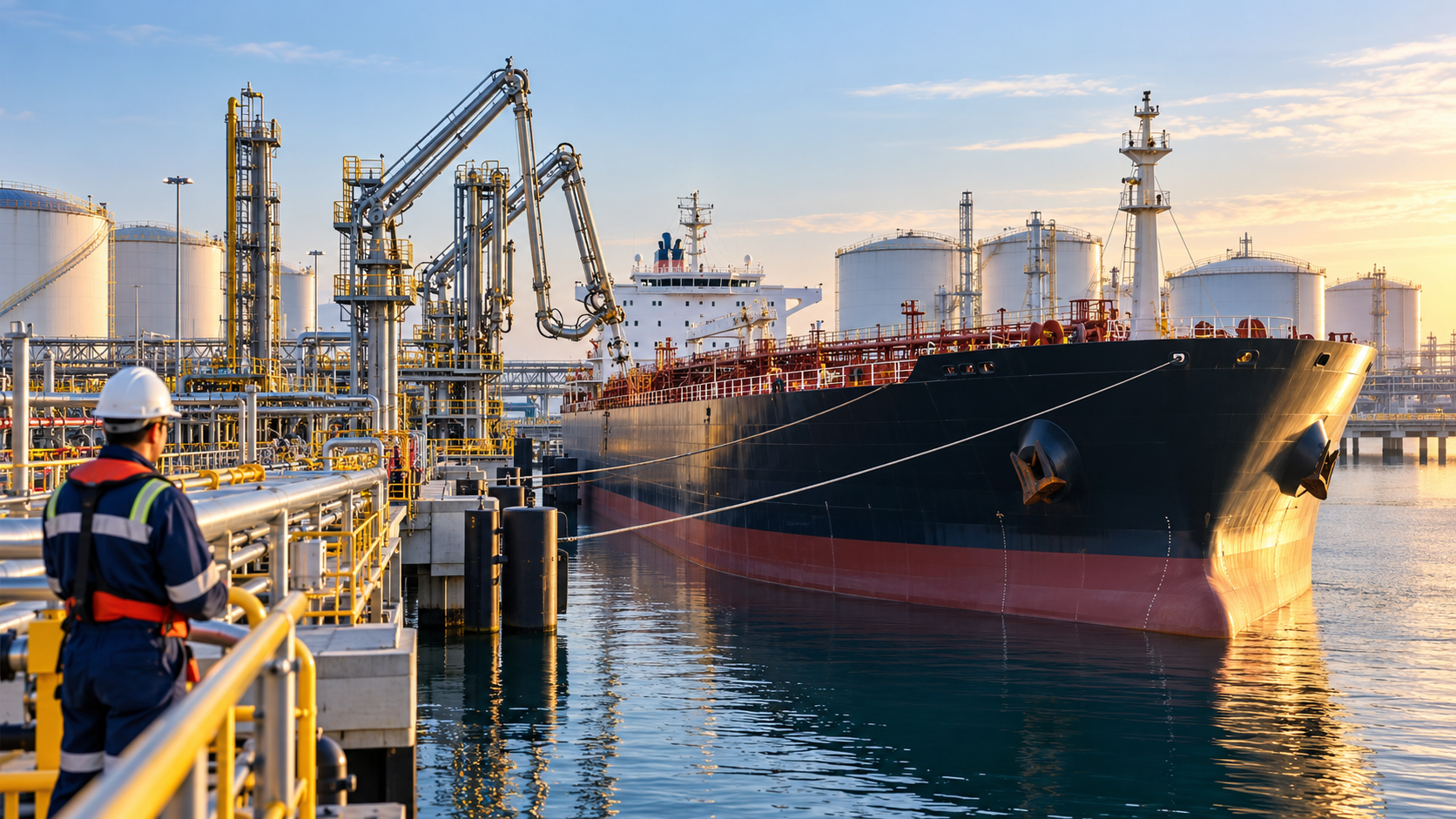 Oil and chemical tanker operations at a marine terminal